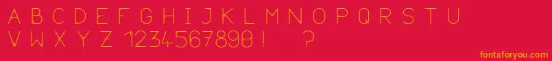 Neurotica Font – Orange Fonts on Red Background