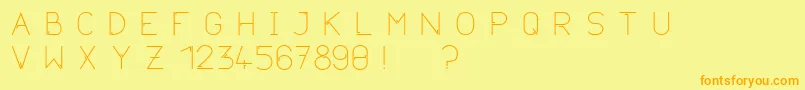 Neurotica Font – Orange Fonts on Yellow Background
