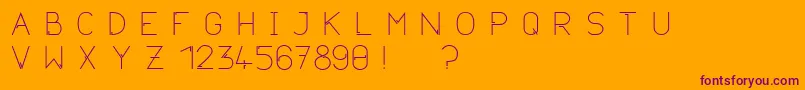 Neurotica Font – Purple Fonts on Orange Background