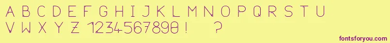Neurotica Font – Purple Fonts on Yellow Background