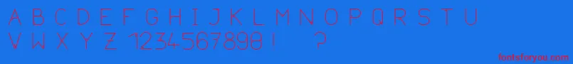 Neurotica Font – Red Fonts on Blue Background