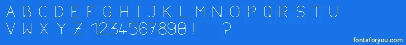 Neurotica Font – Yellow Fonts on Blue Background
