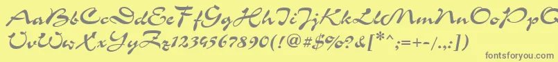 Corridac Font – Gray Fonts on Yellow Background
