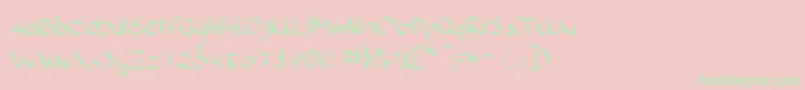 Bajsporr Font – Green Fonts on Pink Background