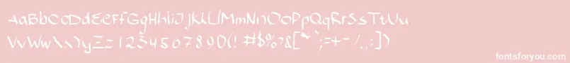 Bajsporr Font – White Fonts on Pink Background