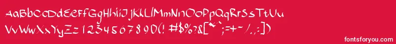 Bajsporr Font – White Fonts on Red Background