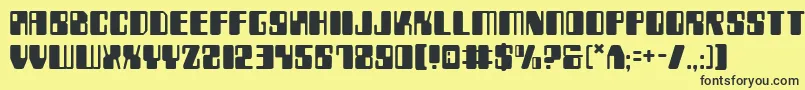 Zyv2 Font – Black Fonts on Yellow Background