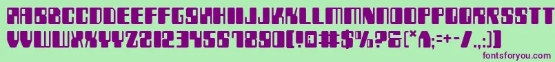 Zyv2 Font – Purple Fonts on Green Background