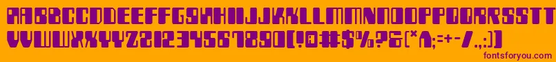 Zyv2 Font – Purple Fonts on Orange Background