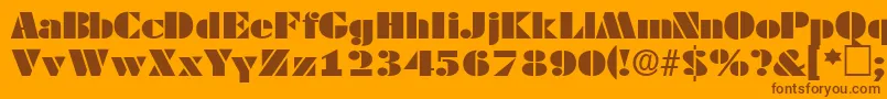 Шрифт TessasskRegular – коричневые шрифты на оранжевом фоне