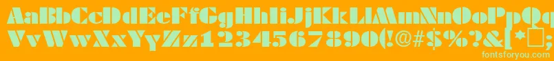 More about TessasskRegular Font TessasskRegular Font – Green Fonts on Orange Background