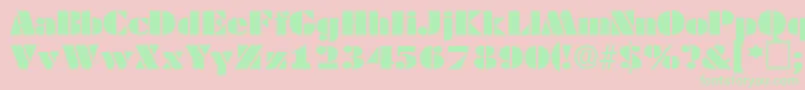 TessasskRegular Font – Green Fonts on Pink Background