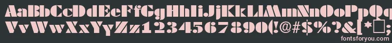 TessasskRegular Font – Pink Fonts on Black Background