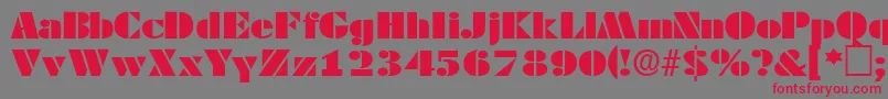 TessasskRegular Font – Red Fonts on Gray Background