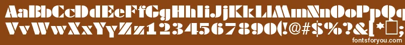 Weitere Informationen zur TessasskRegular-Schriftart TessasskRegular-Schriftart – Weiße Schriften auf braunem Hintergrund