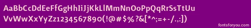 Czcionka SurfaceMedium – różowe czcionki na fioletowym tle