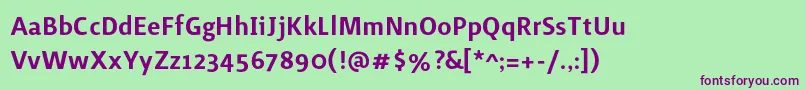 Шрифт SurfaceMedium – фиолетовые шрифты на зелёном фоне