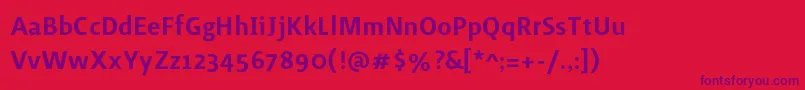 SurfaceMedium Font – Purple Fonts on Red Background