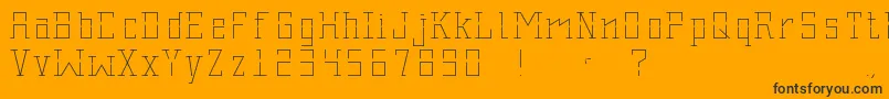 Stenciles Font – Black Fonts on Orange Background