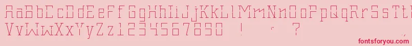 Stenciles Font – Red Fonts on Pink Background