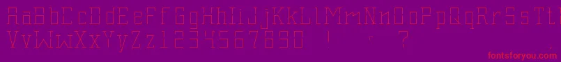 Stenciles Font – Red Fonts on Purple Background