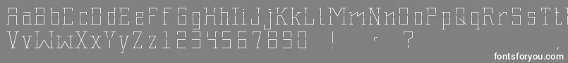 フォントStenciles – 灰色の背景に白い文字