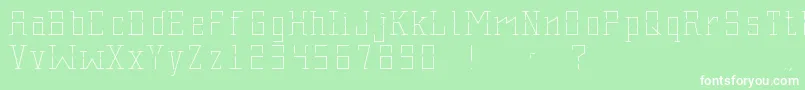 Stenciles Font – White Fonts on Green Background