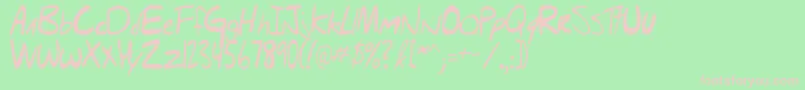 Hellobradysdad Font – Pink Fonts on Green Background