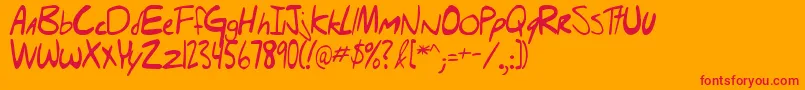 Hellobradysdad Font – Red Fonts on Orange Background
