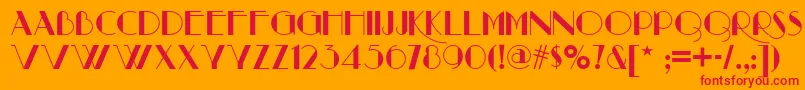 Raconteur Font – Red Fonts on Orange Background