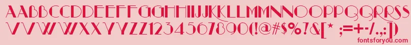 Raconteur Font – Red Fonts on Pink Background