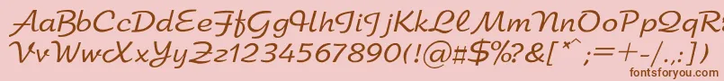 ArbatRegular Font – Brown Fonts on Pink Background