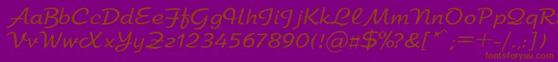 ArbatRegular Font – Brown Fonts on Purple Background