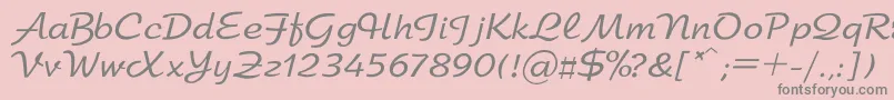 ArbatRegular Font – Gray Fonts on Pink Background