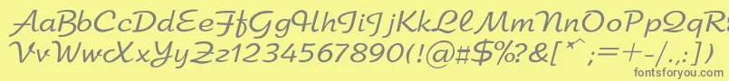 ArbatRegular Font – Gray Fonts on Yellow Background