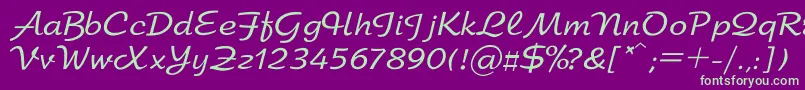 ArbatRegular Font – Green Fonts on Purple Background