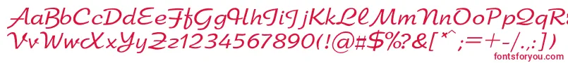 ArbatRegular Font – Red Fonts on White Background