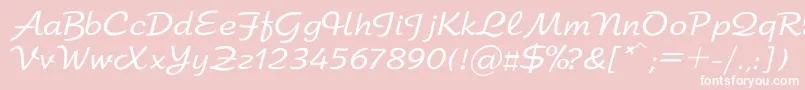 ArbatRegular Font – White Fonts on Pink Background