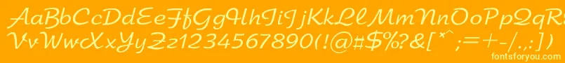 ArbatRegular Font – Yellow Fonts on Orange Background