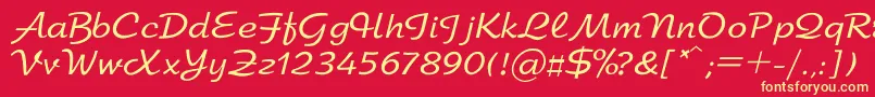 ArbatRegular Font – Yellow Fonts on Red Background