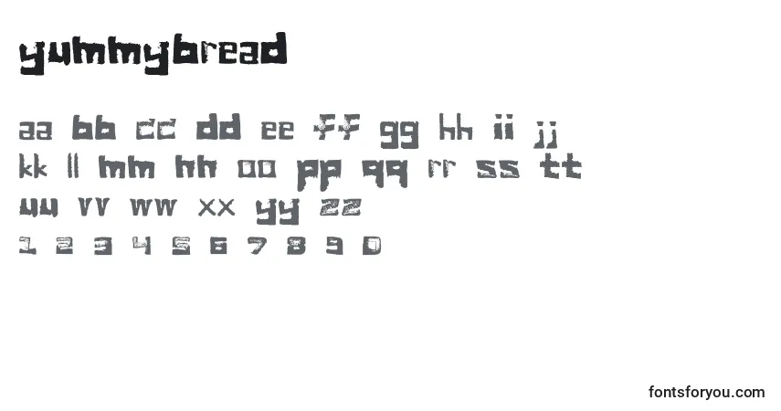 YummyBread Font – alphabet, numbers, special characters