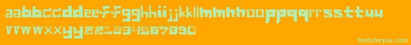 YummyBread Font – Green Fonts on Orange Background