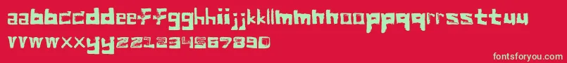 YummyBread Font – Green Fonts on Red Background