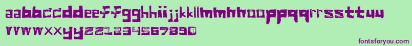 YummyBread Font – Purple Fonts on Green Background