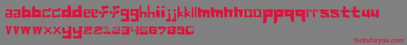 YummyBread-Schriftart – Rote Schriften auf grauem Hintergrund