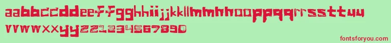 YummyBread Font – Red Fonts on Green Background