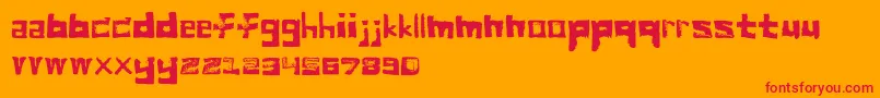 YummyBread Font – Red Fonts on Orange Background