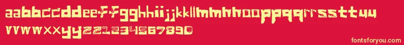 YummyBread Font – Yellow Fonts on Red Background