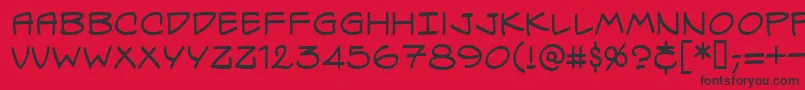 Specvbrg Font – Black Fonts on Red Background