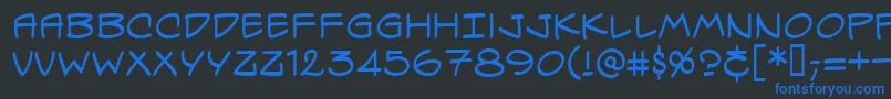 Specvbrg Font – Blue Fonts on Black Background